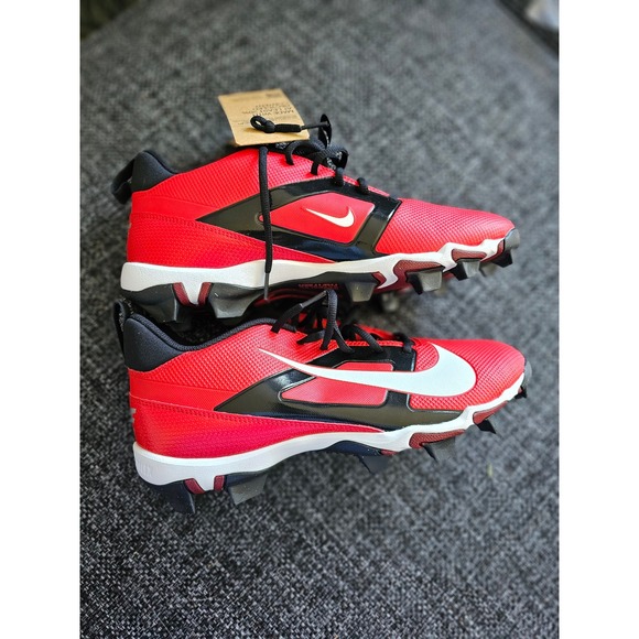 Nike Alpha Menace 4 Shark Football Cleats Red Black White Mens 10 NWT main image 11